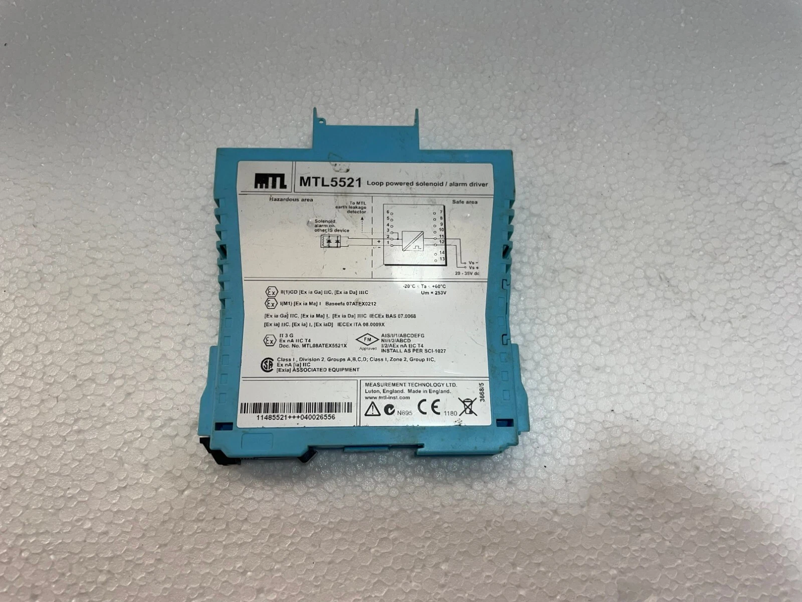 MTL 5521 / MTL5521 Loop Powered Solenoid / Alarm Driver Lot of 6 Pcs